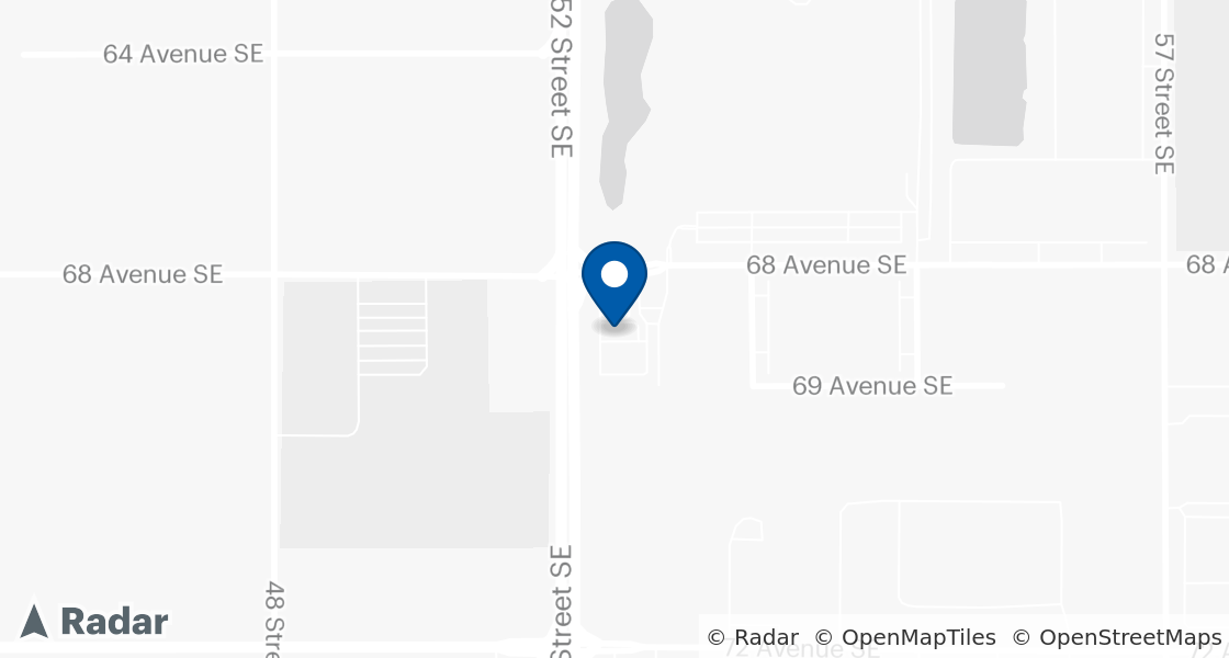 Carte de l'emplacement de Dairy Queen:: 5308 - 68th Ave SE, Calgary, AB, T2C 4Z2